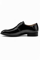 VALE Men’s Black Patent Leather Single Monk Strap Shoes Sartorial Shoes