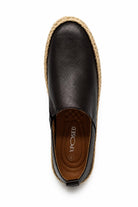 Men’s Brown Faux Leather Slip-On Espadrille Shoes Sartorial Shoes