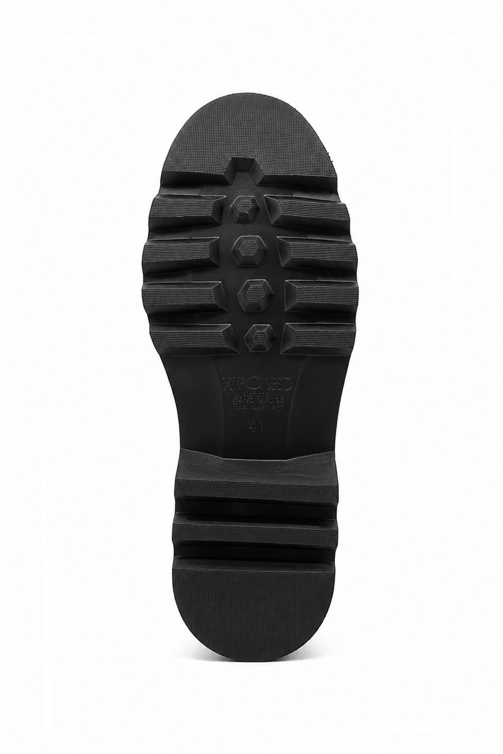 KNOX Men’s Black Leather Chunky Double Monk Strap Shoes Sartorial Shoes