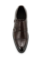 Men's Brown Double Monk Strap Cap Toe Formal Shoes Sartorial Shoes