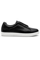 Men’s Black Faux Leather Slip-On Trainers Sartorial Shoes