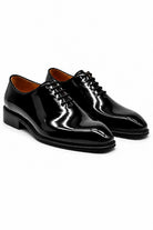 MIRO 1 Men’s Black Hi-Shine Patent Leather Wholecut Oxford Shoes Sartorial Shoes