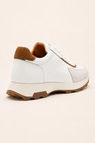 Men's White Handmade Real Leather Trainers Sartorial Shoes
