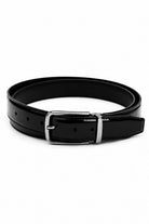 Men's Black Patent Real Leather Formal Belt Sartorial Shoes