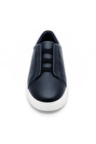 Men’s Navy Faux Leather Slip-On Trainers Sartorial Shoes