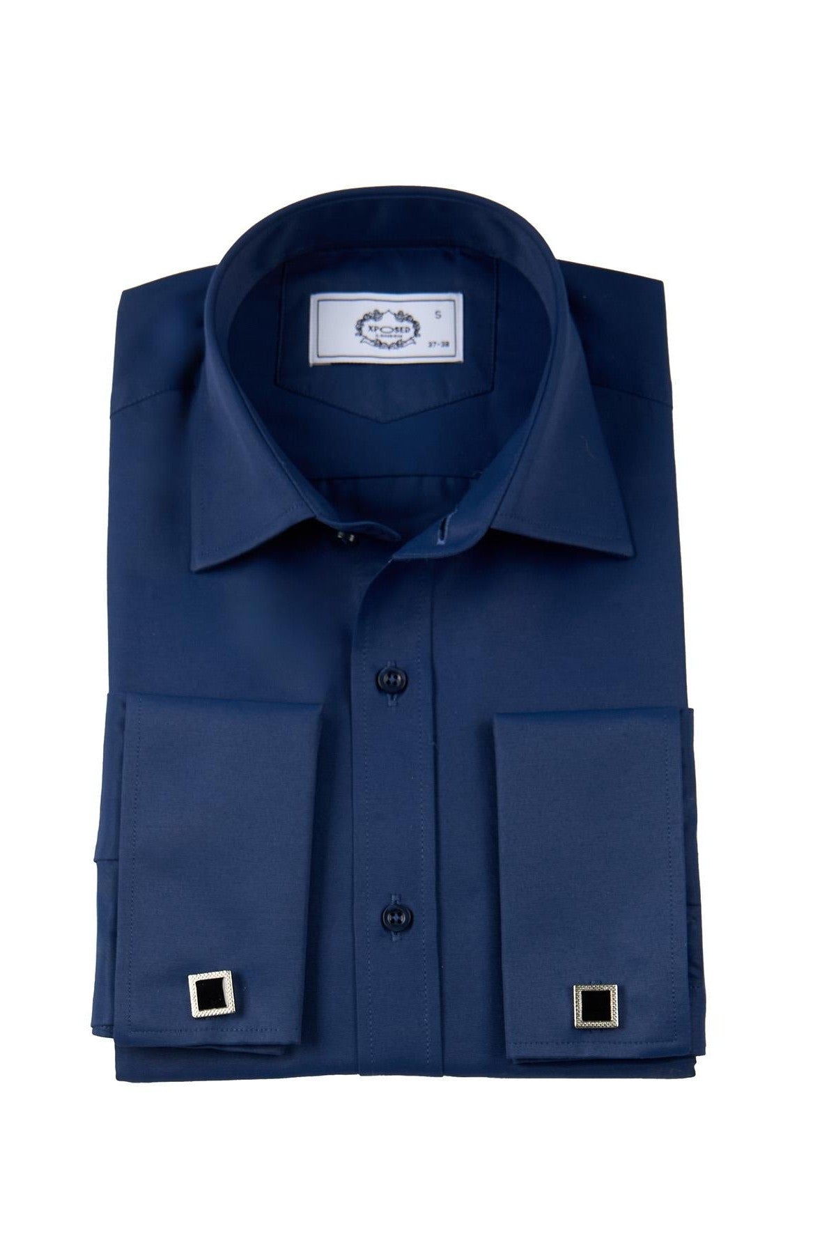 CLASSIC NAVY DOUBLE CUFF SHIRT