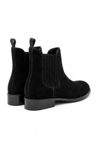 RAMOS Men’s Black Smooth Suede Leather Chelsea Boots Sartorial Shoes