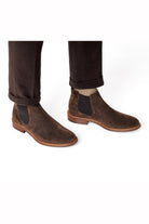 BROWN ITALIAN SUEDE CHELSEA BOOTS