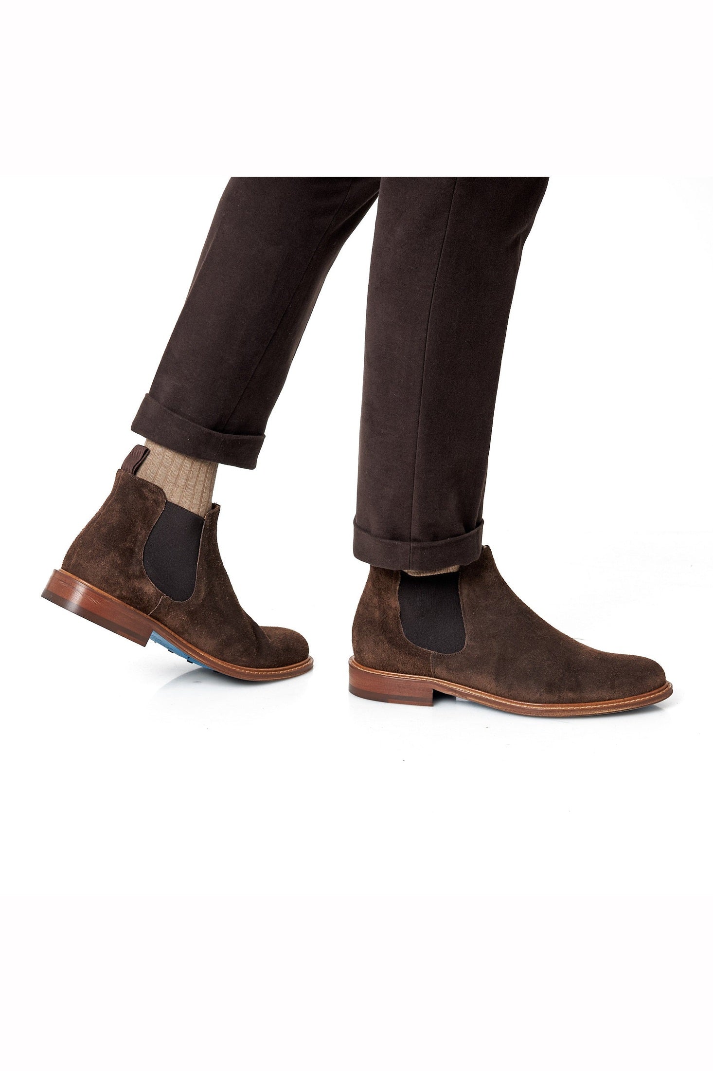 BROWN ITALIAN SUEDE CHELSEA BOOTS