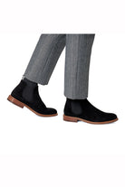 BLACK ITALIAN SUEDE CHELSEA BOOTS