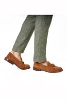 TAN ITALIAN SUEDE TASSEL LOAFER