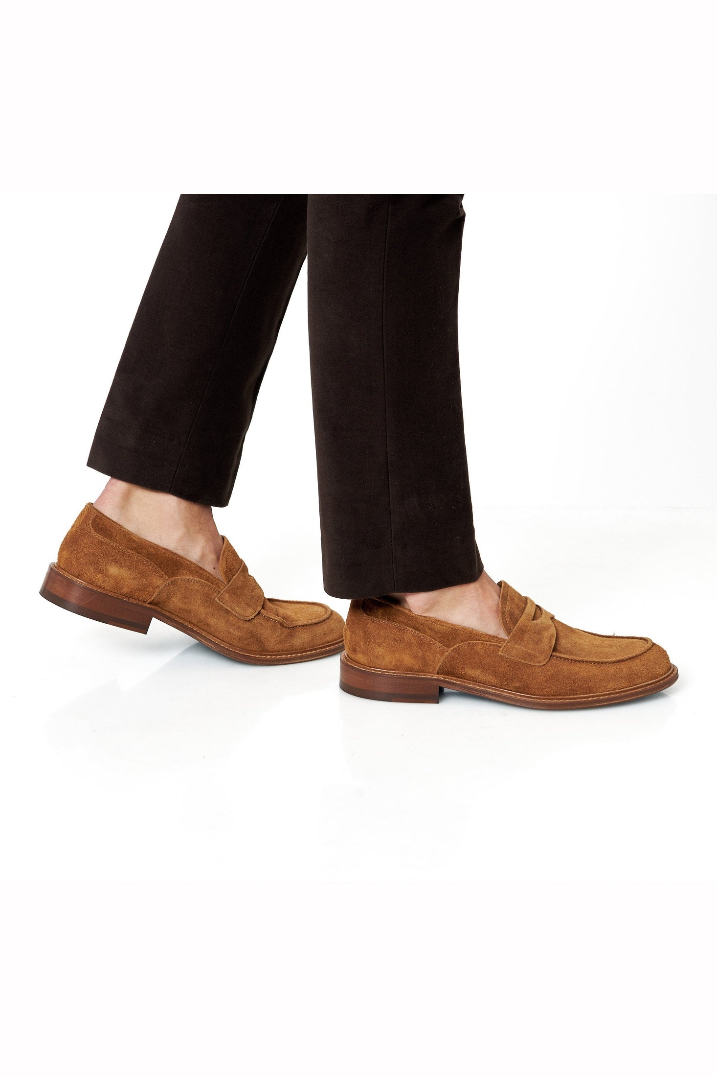 TAN ITALIAN SUEDE PENNY LOAFER