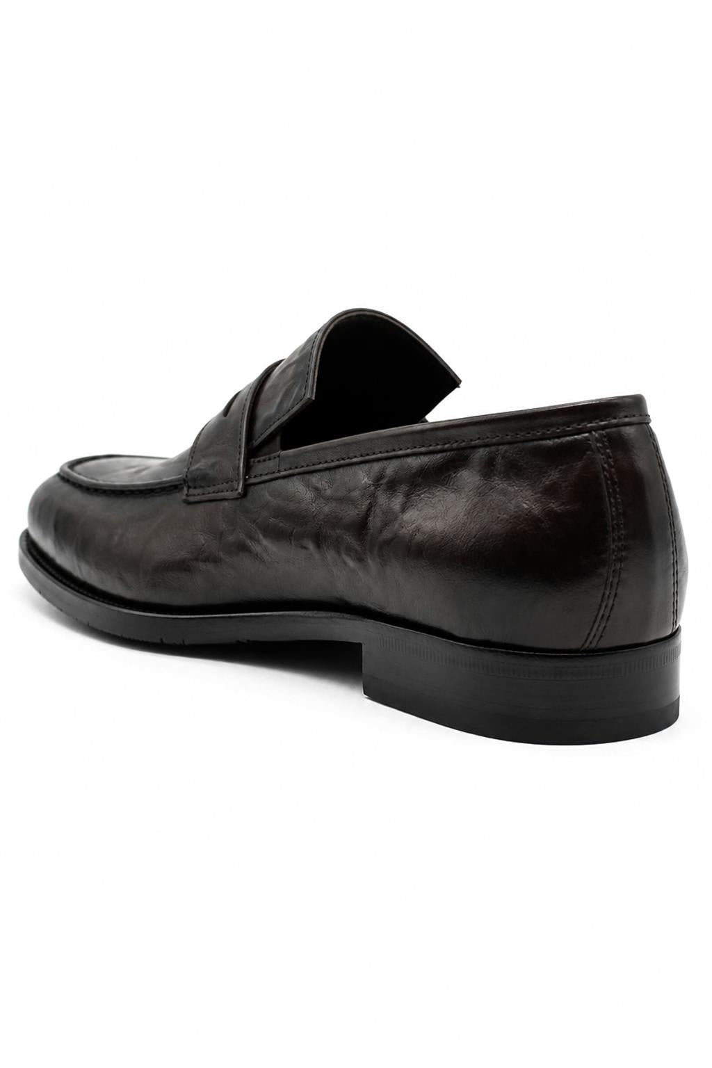 CRUX - Men’s Coffee Brown Calf Leather Penny Loafers Sartorial Shoes