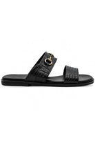 Men's Black Handmade Real Leather Snaffle Bit Open Toe Sandals Sartorial Shoes