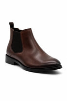 REMY Men’s Brown Burnished Polished Leather Chelsea Boots Sartorial Shoes