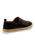 Men’s Brown Faux Leather Slip-On Espadrille Shoes Sartorial Shoes