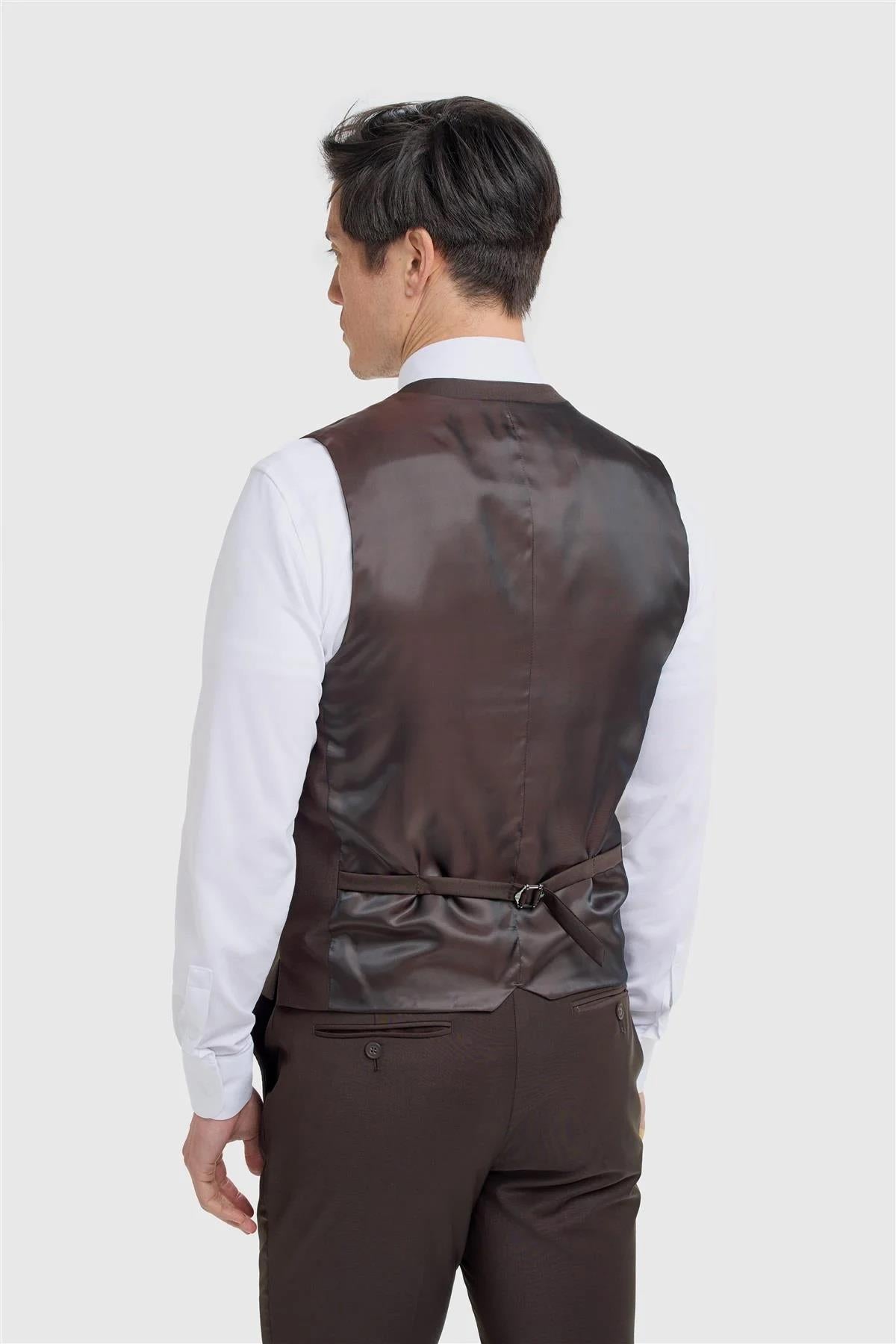 Cavani Bond Auburn Men’s Wool Blend Tailored Waistcoat CAVANI
