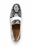 Men’s Black & White Shiny Patent Print Occasion Shoes Sartorial Shoes