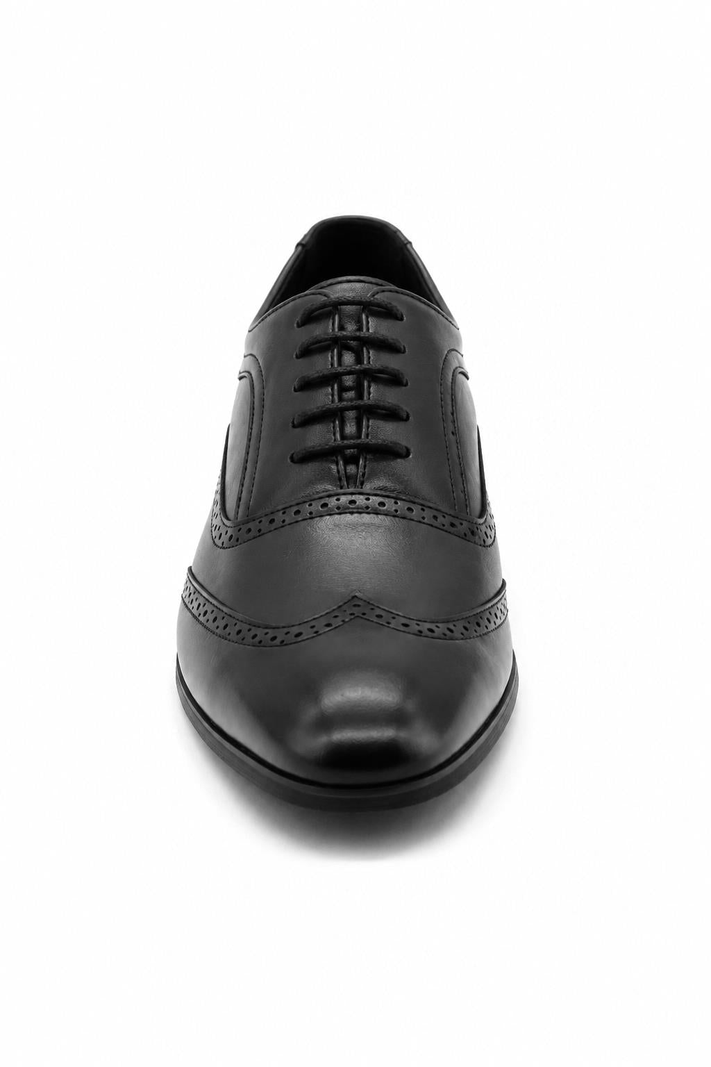 Men's Black Wingtip Brogue Oxford Formal Shoes Sartorial Shoes