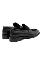 DEXTER Men’s Black Leather & Suede Snaffle Loafers Sartorial Shoes
