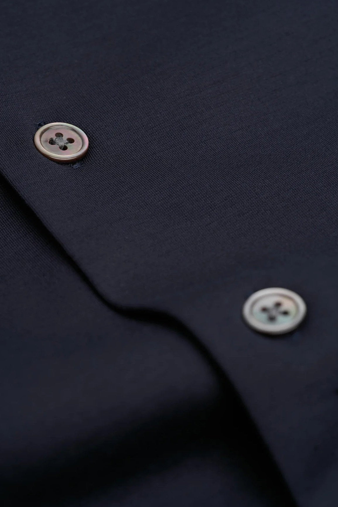 Navy Cotton Stretch Slim Fit Shirt – Short Sleeve