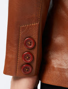 MEN’S VINTAGE MID LENGTH TAN LEATHER JACKET