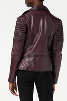 Ladies Retro Biker Burgundy