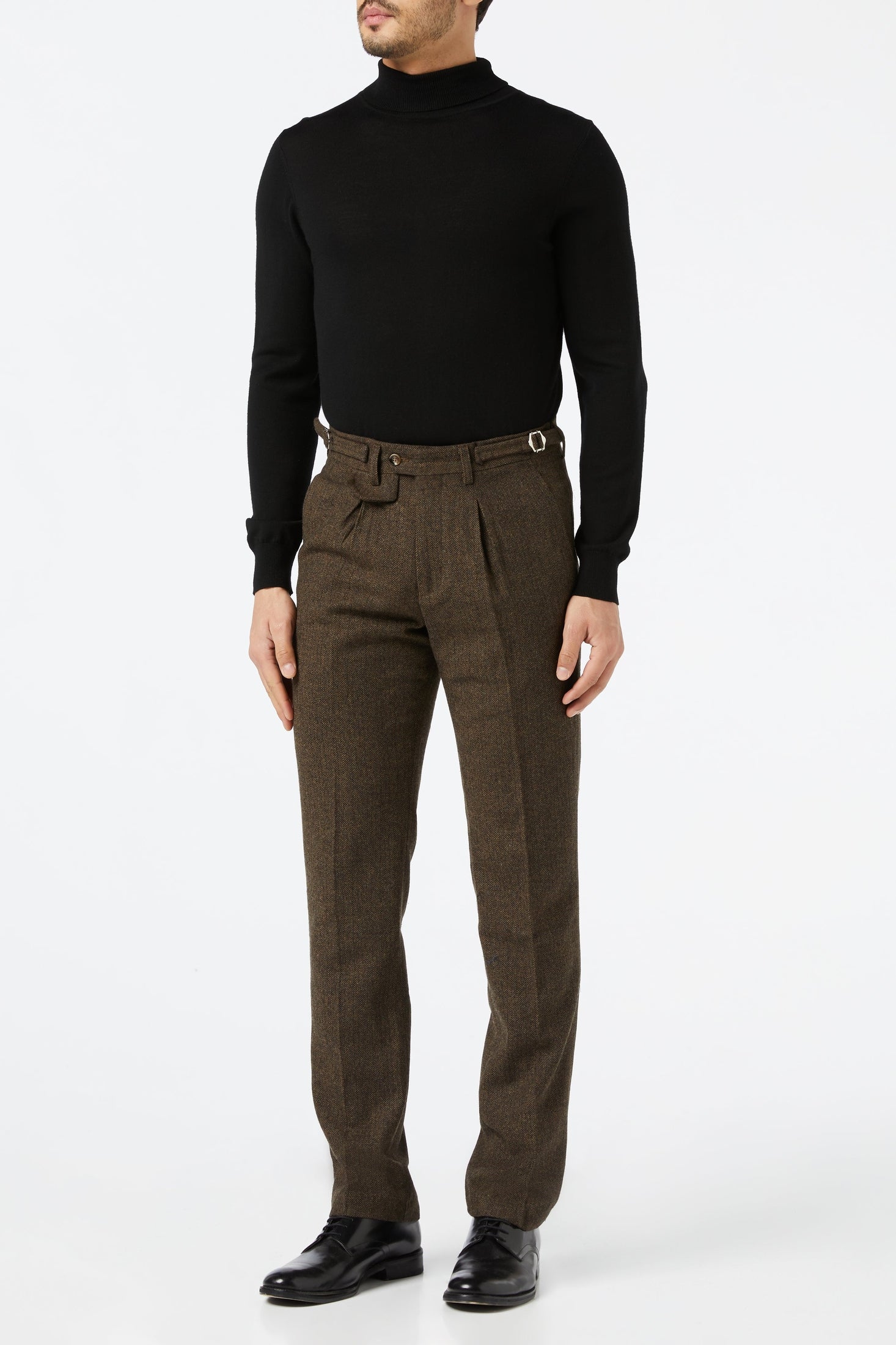 G 1808 - Mens Roll Neck Jumper Soft Cotton Fine Knitted