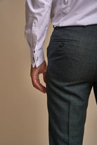 Caridi Slim Fit Olive Trousers CAVANI