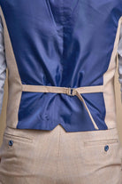 CARIDI - BEIGE CHECK WAISTCOAT CAVANI