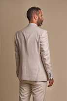 CARIDI - SLIM FIT BEIGE BLAZER CAVANI