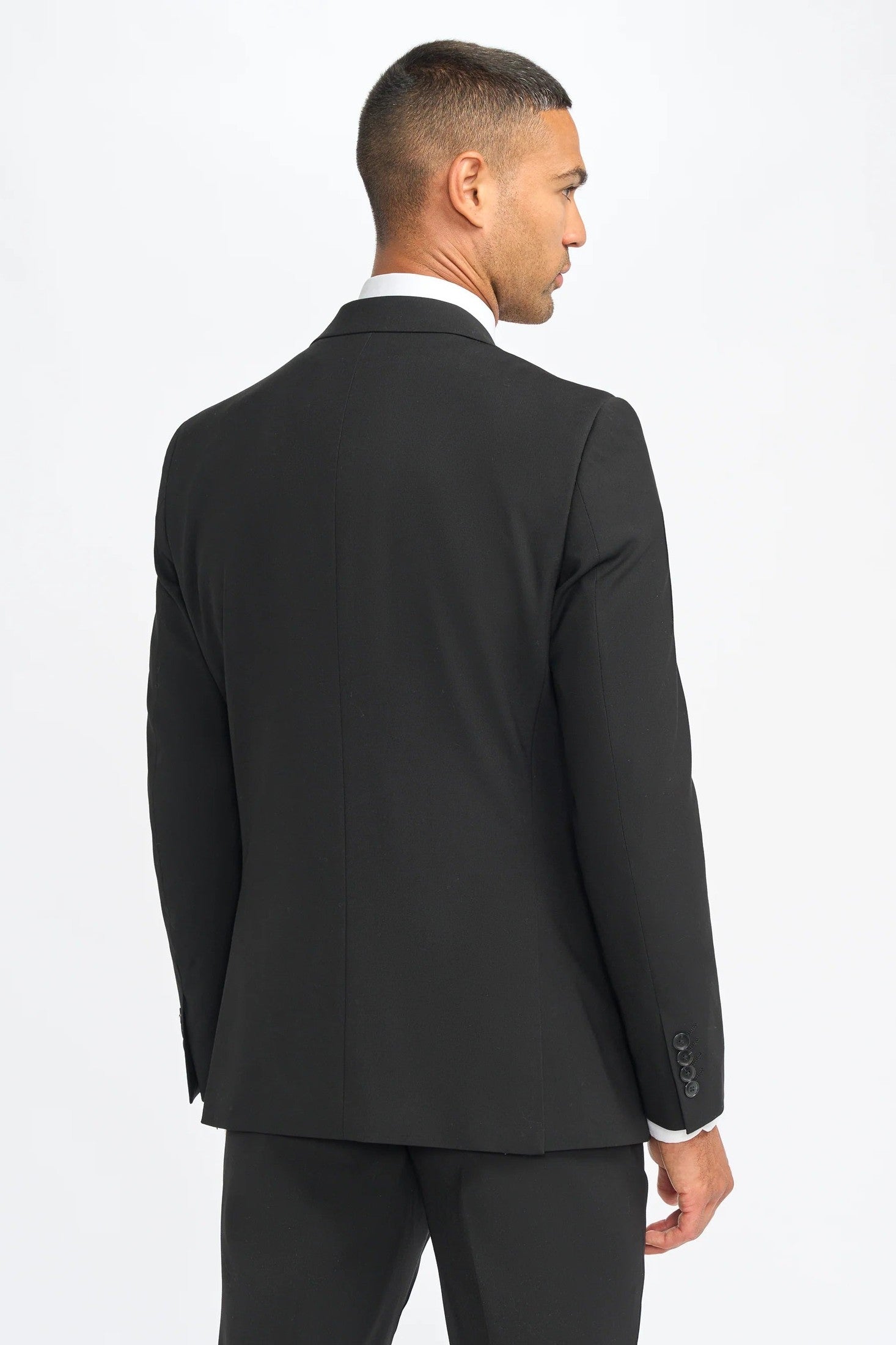MALIBU – BLACK 3 PIECE TAILORED FIT SUIT CAVANI