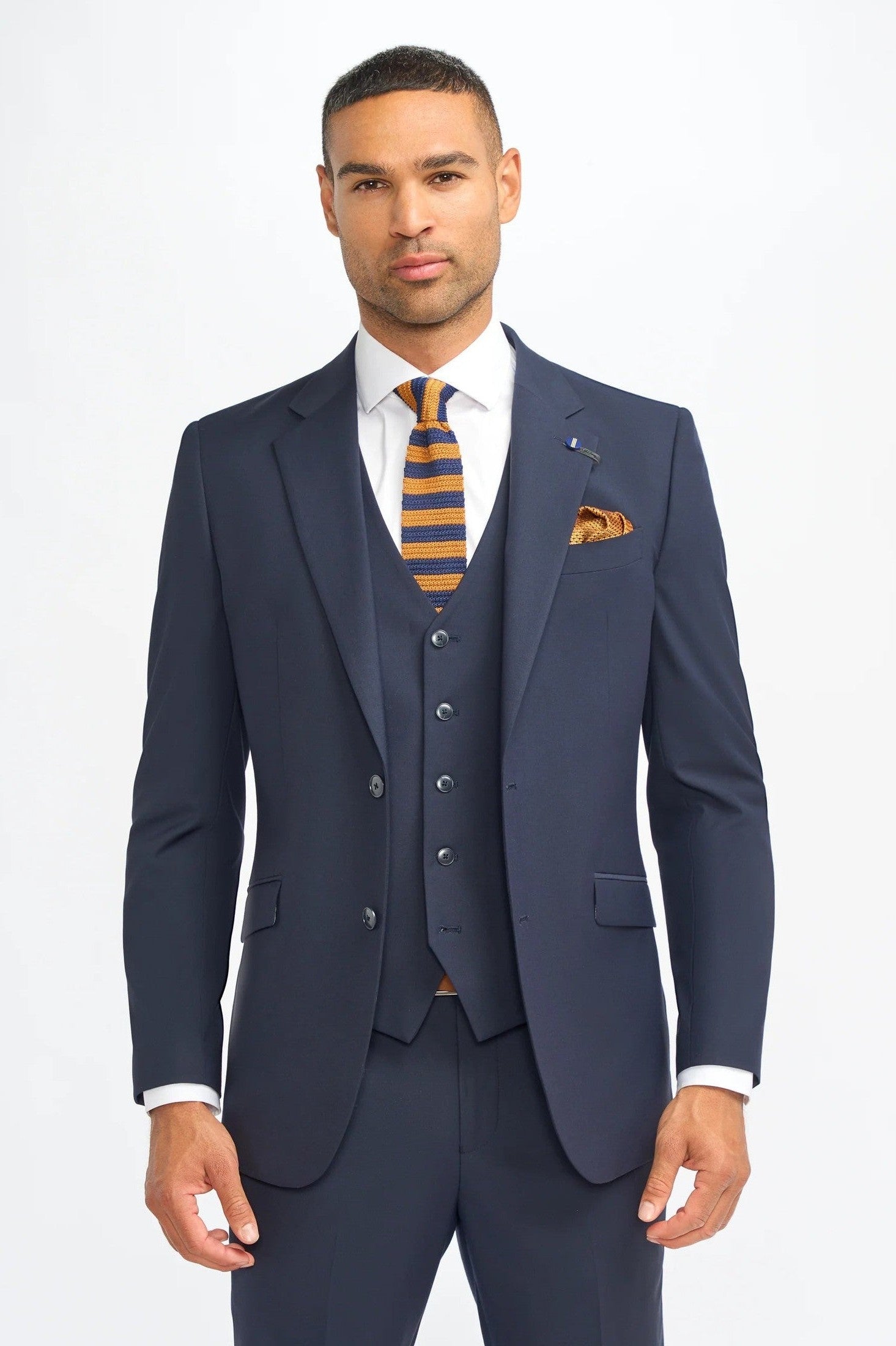 MALIBU – NAVY 3 PIECE TAILORED FIT SUIT CAVANI