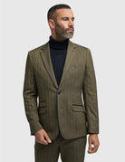 CAVANI – Damon Sage Herringbone Tweed Blazer Men’s