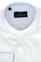 Cavani – Classic Penny Collar White Shirt
