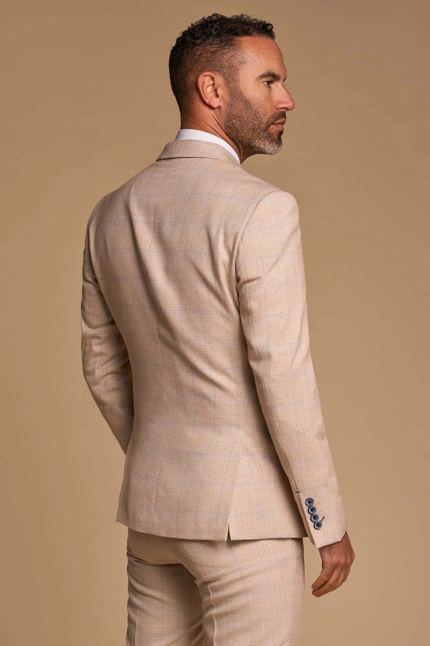 CARIDI - BEIGE 2 PIECE DOUBLE BREASTED SUIT BY CAVANI