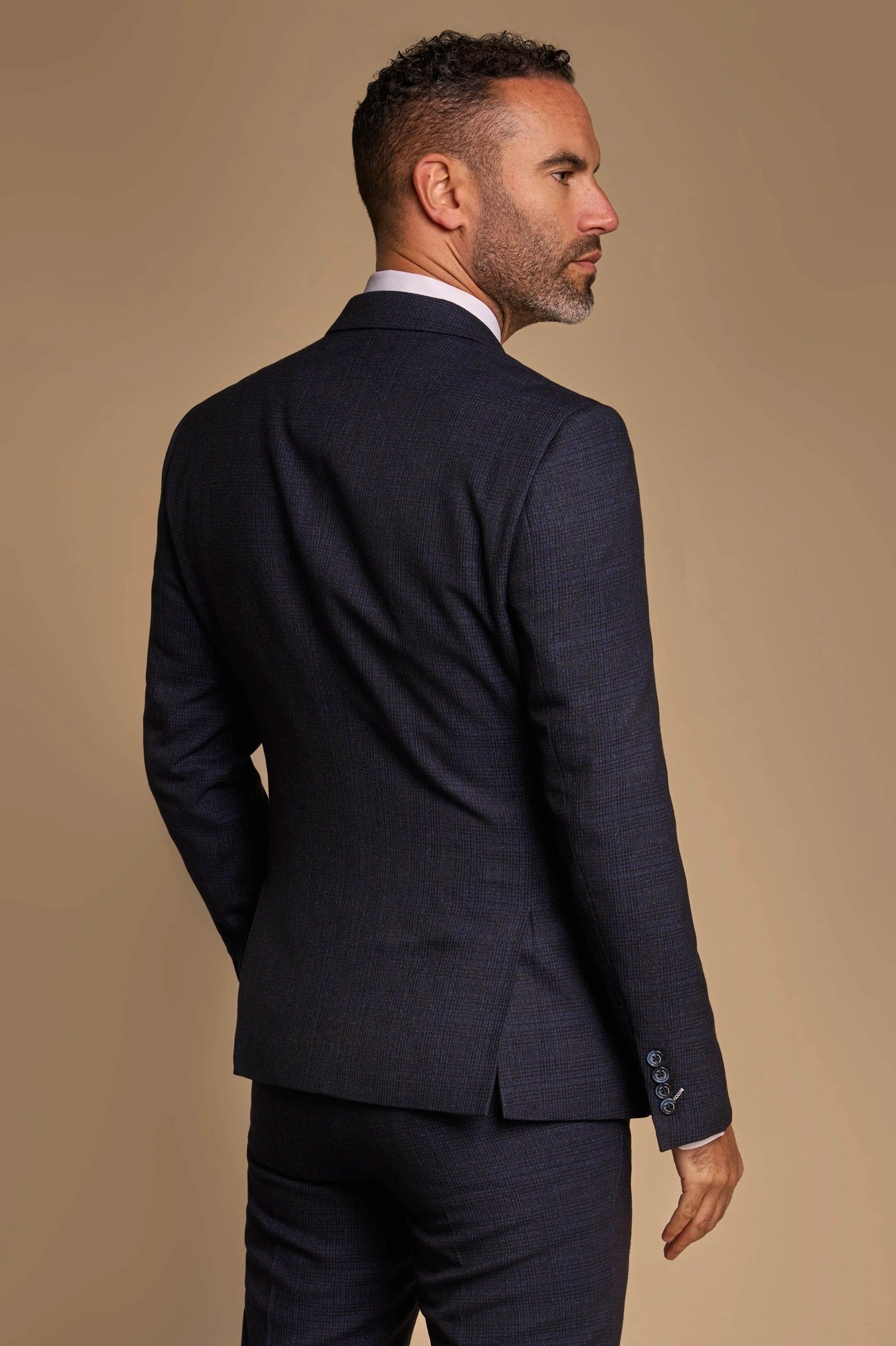 CARIDI – NAVY DOUBLE BREASTED BLAZER CAVANI