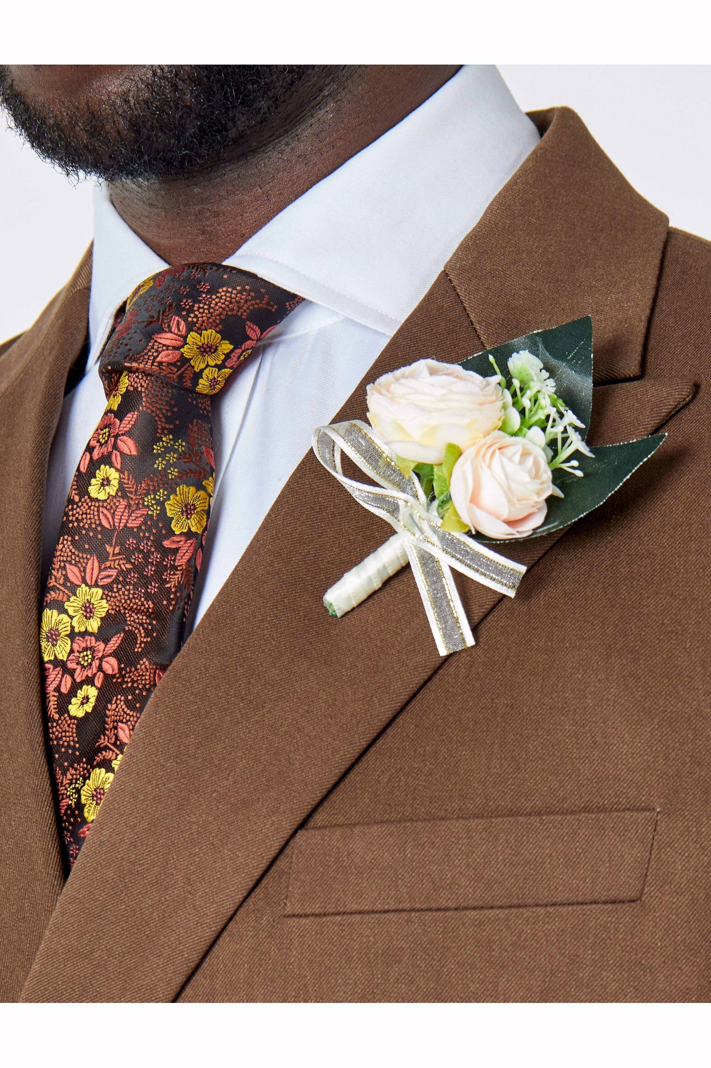 Tuxedo Flower Wedding Boutonniere Lapel Pin Sartorial Shoes