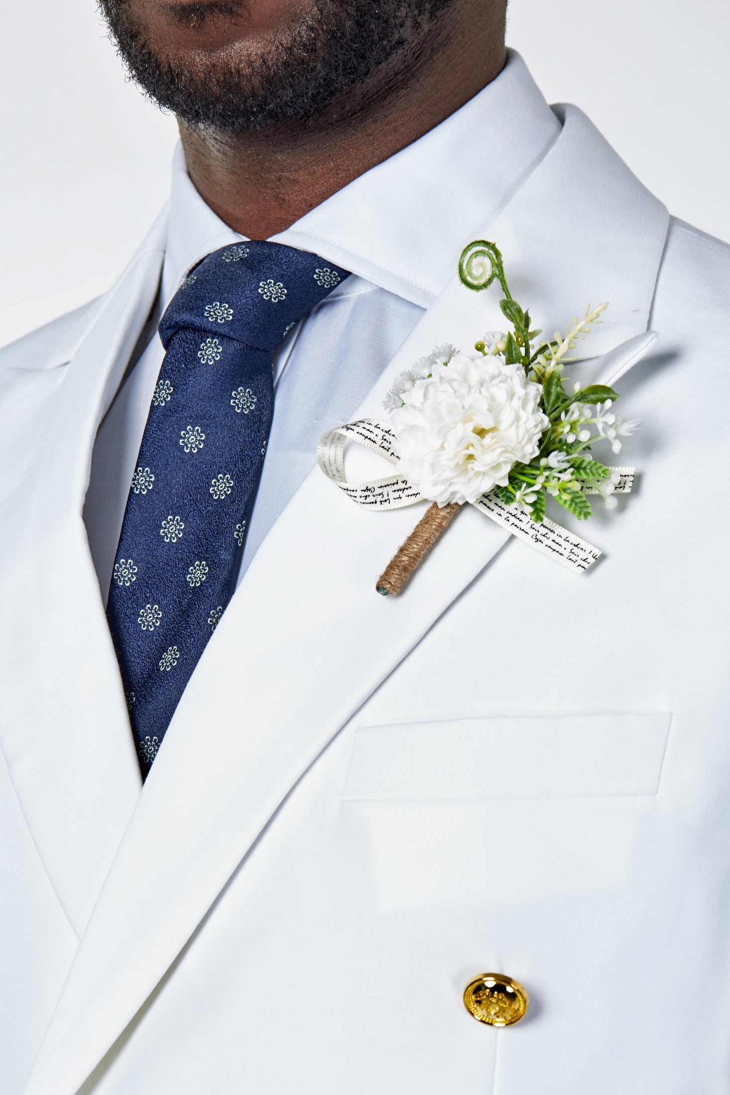 Tuxedo Flower Wedding Boutonniere Lapel Pin Sartorial Shoes