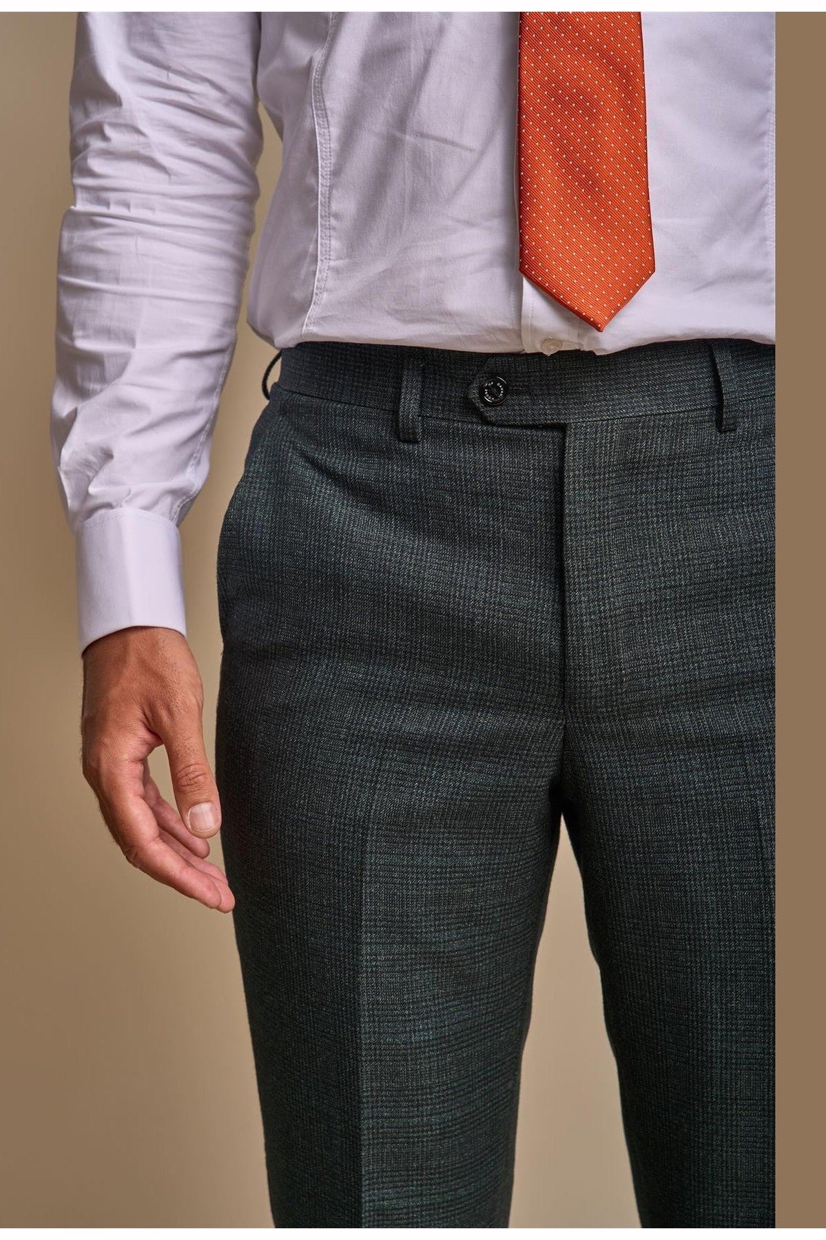 CARIDI - OLIVE 2 PIECE DOUBLE BREASTED SUIT BY CAVANI CAVANI