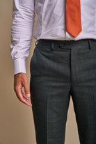 Caridi Slim Fit Olive Trousers CAVANI