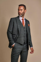 CARIDI - OLIVE SLIM FIT BLAZER CAVANI