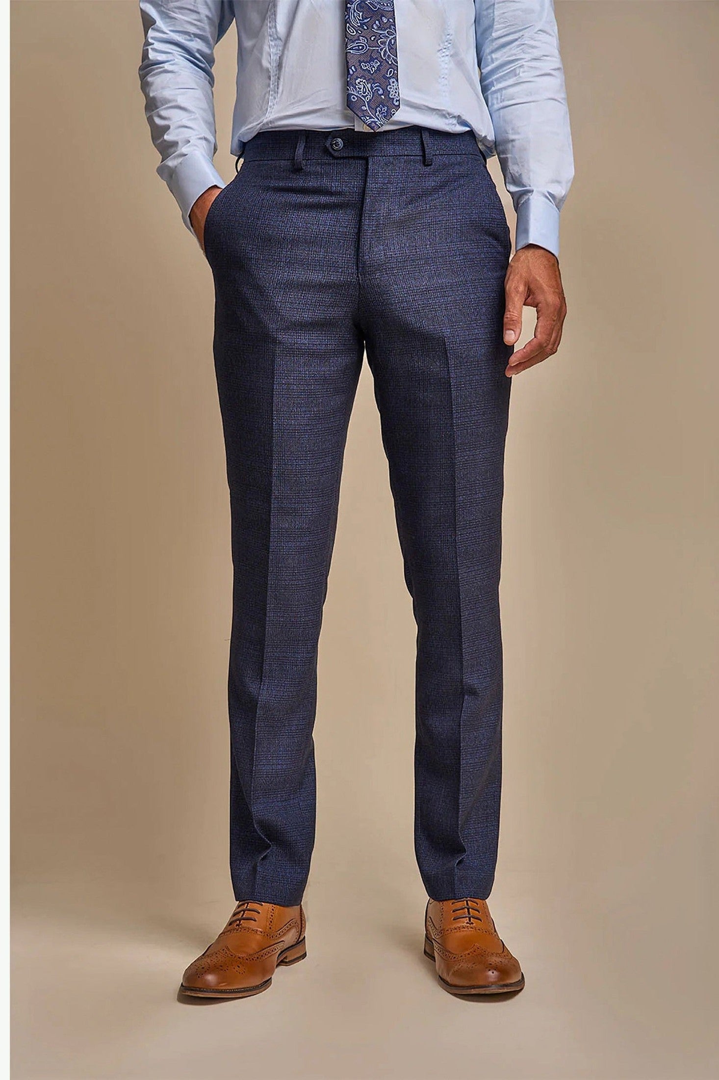 CARIDI - NAVY 2 PIECE DOUBLE BREASTED SUIT BY CAVANI CAVANI