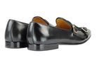 BLACK DOUBLE BUCKLE LOAFER