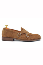 TAN ITALIAN SUEDE DOUBLE BUCKLE LOAFER