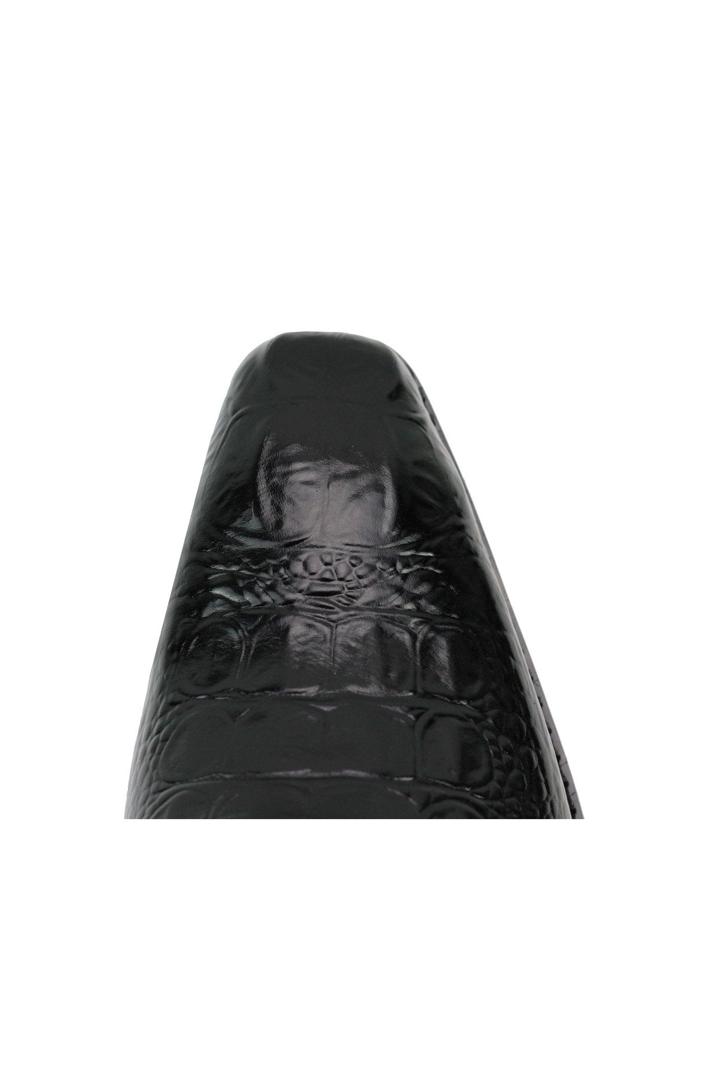 BLACK PATENT LEATHER MONK