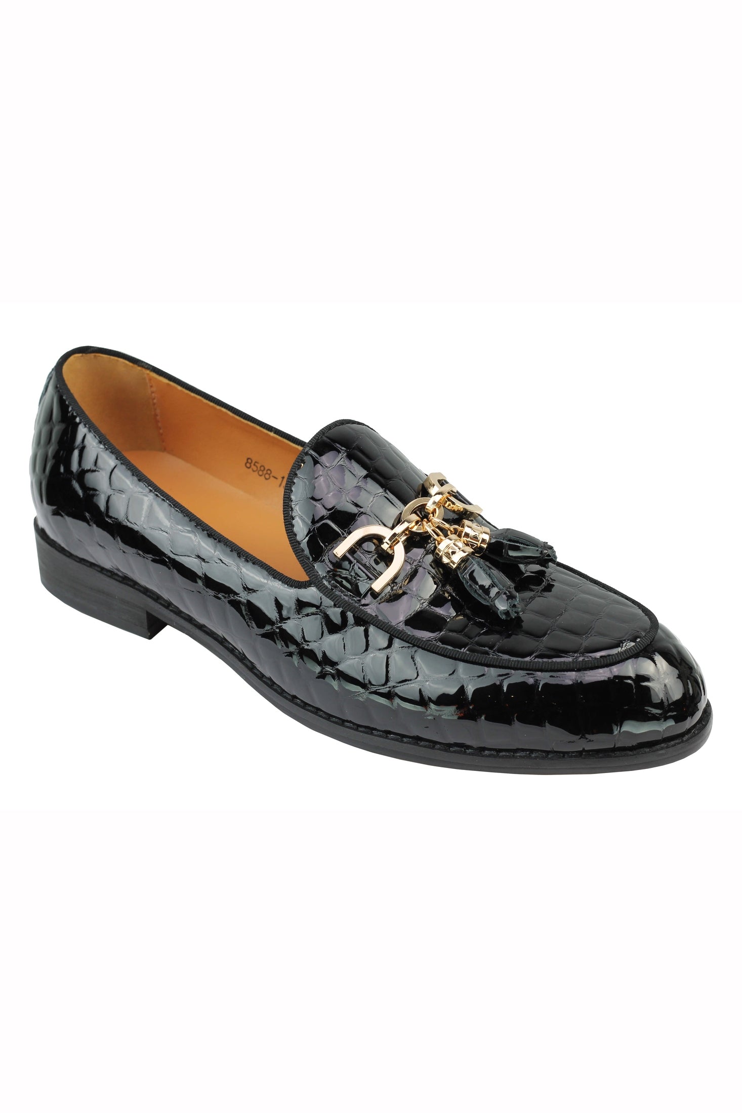 BLACK SNAFFLE BIT PRINTED LOAFER