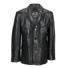 MEN’S VINTAGE MID LENGTH BLACK LEATHER JACKET