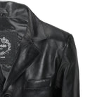 MEN’S VINTAGE MID LENGTH BLACK LEATHER JACKET