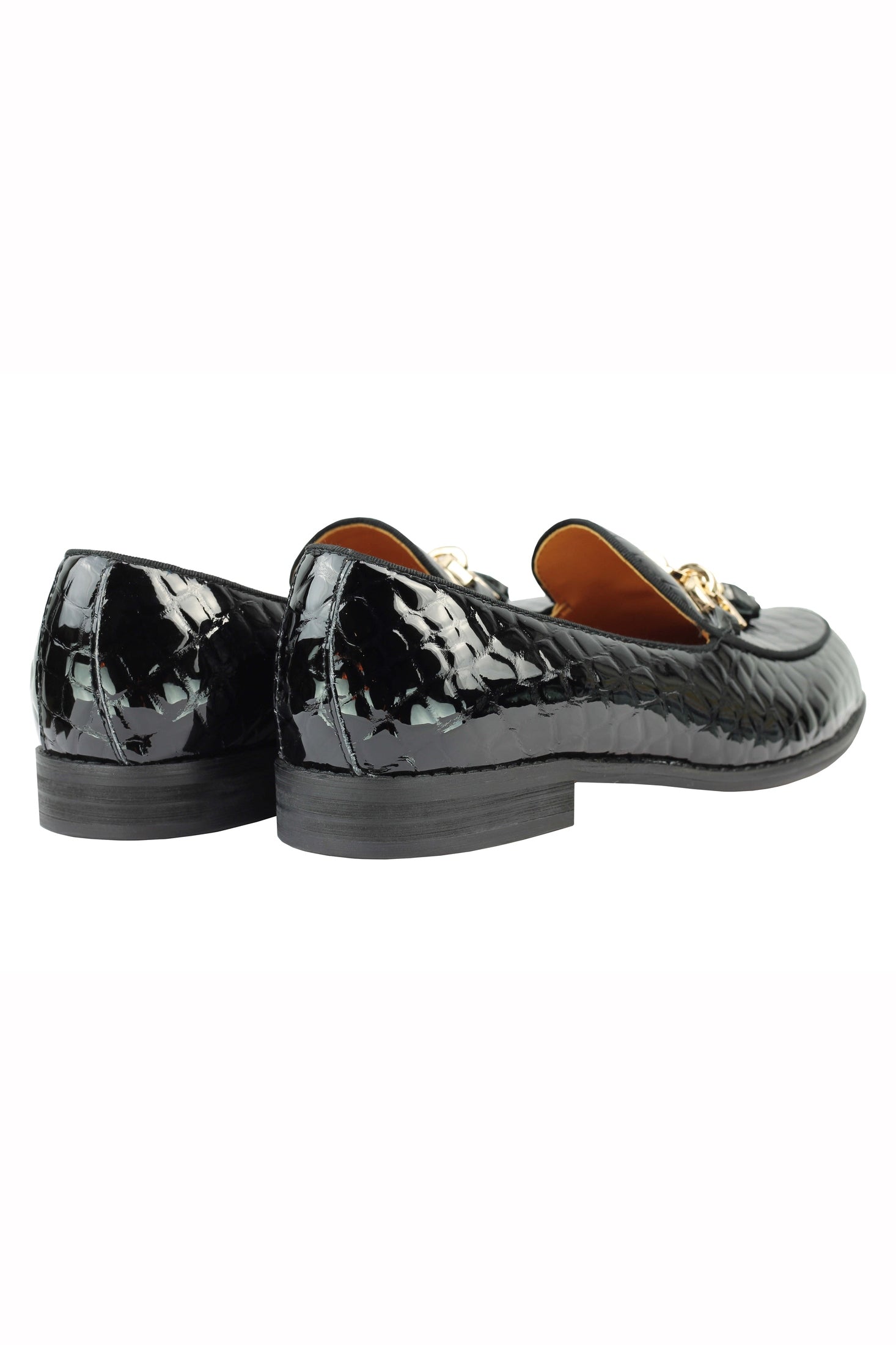 BLACK SNAFFLE BIT PRINTED LOAFER